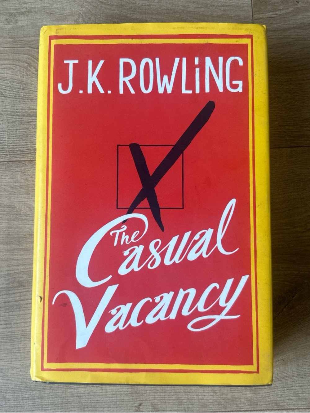 J.K. Rowling‎ "The Casual Vacancy" Hardcover - Red & Yellow Cover
